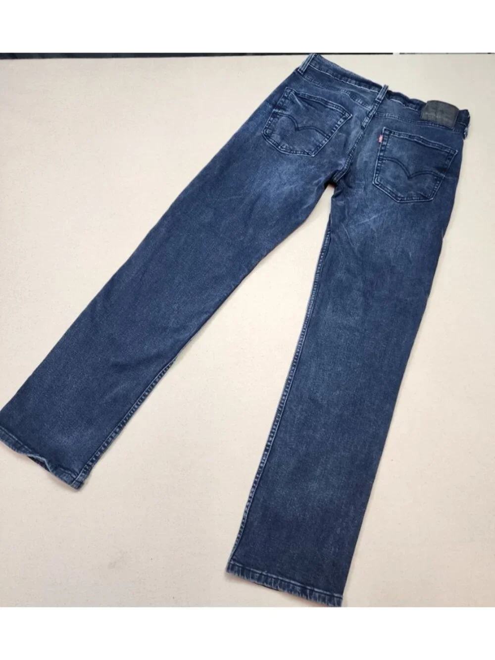 Levi's 514 Men's Mid Rise Straight Leg Dark Wash Blue Jeans Sz M 32/32